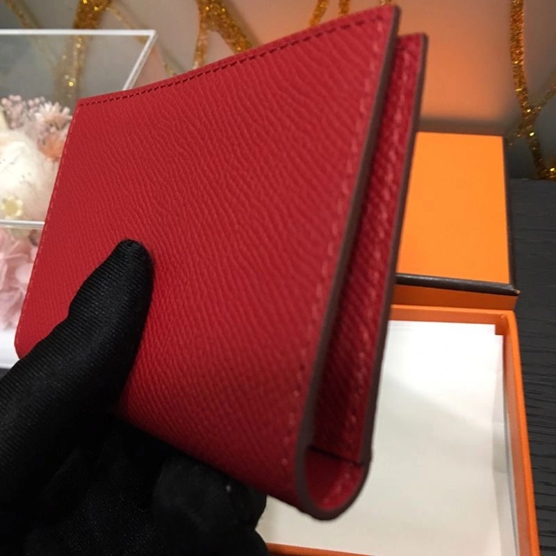 Hermes MC? Euclide Card Holder Epsom Calfskin In Red