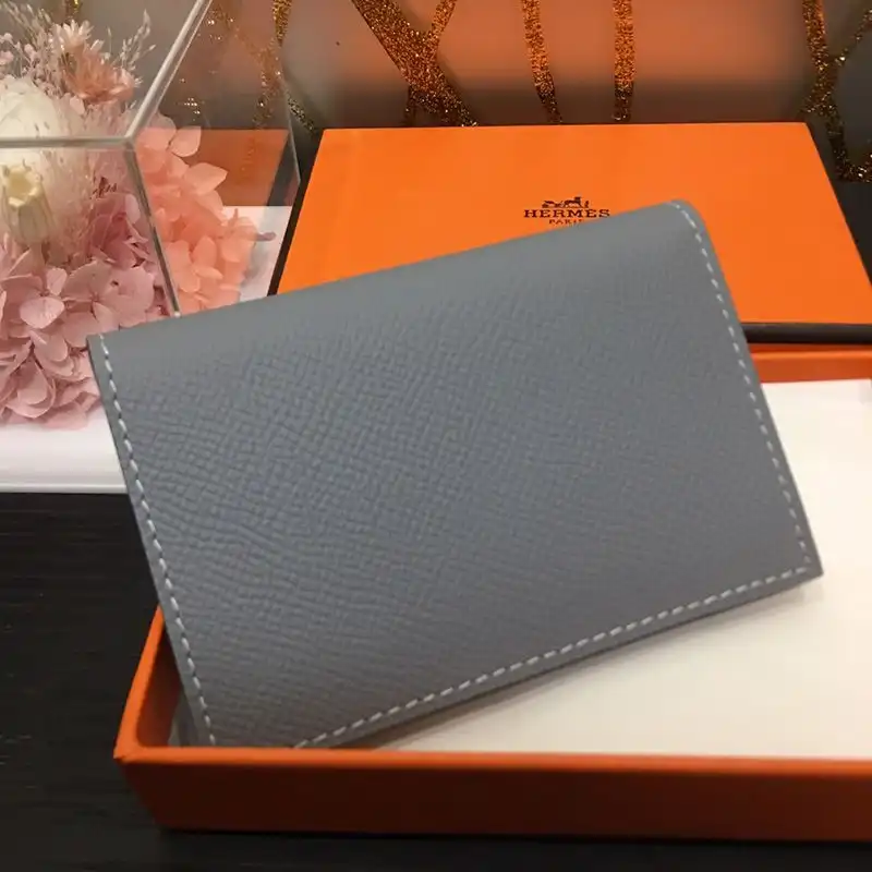 Hermes MC? Euclide Card Holder Epsom Calfskin In Sky Blue