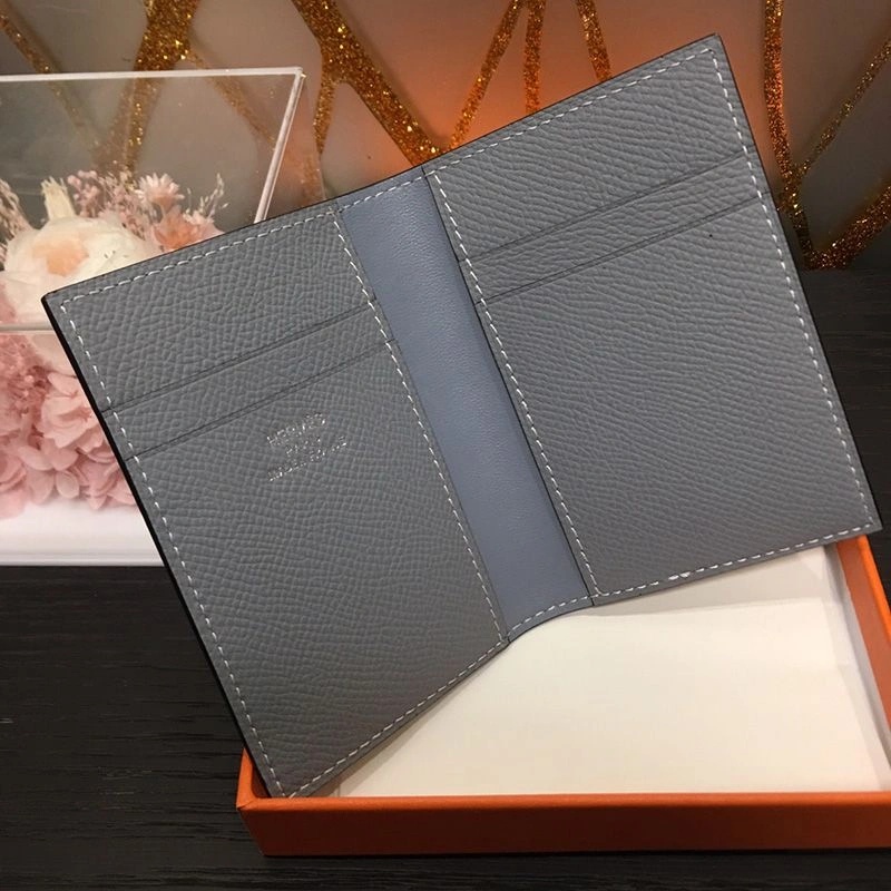 HM MC? Euclide Card Holder Epsom Calfskin In Sky Blue