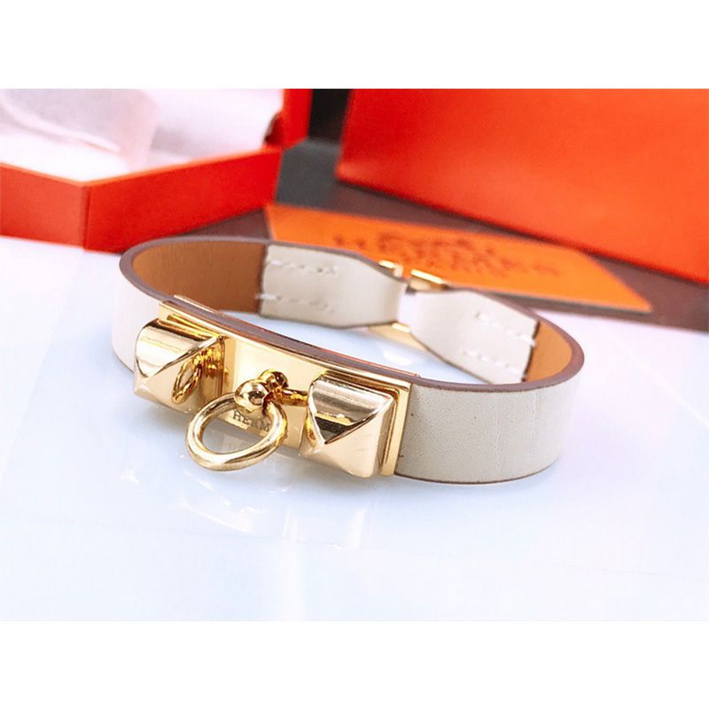 Hermes Micro Rivale Bracelets Swift Calfskin Gold Hardware