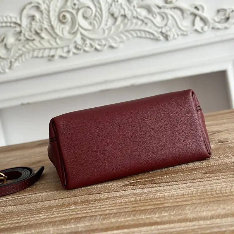 Affordable Hermes Mini 24 24 Bag Evercolor Swift Leather Gold Hardware In Burgundy