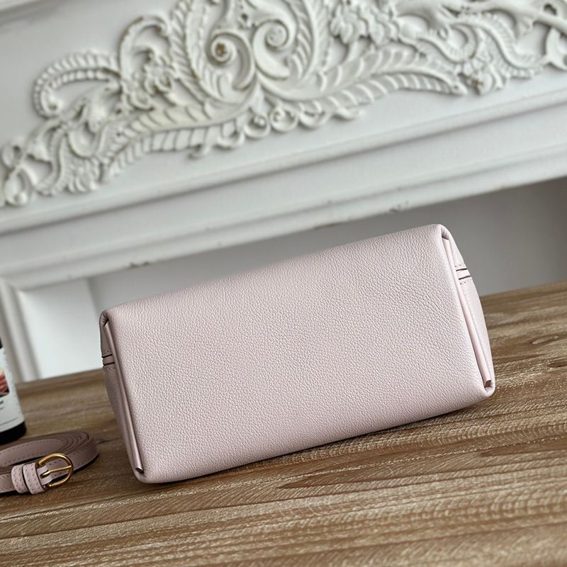 Hermes Mini 24 24 Bag Evercolor Swift Leather Gold Hardware In Light Pink