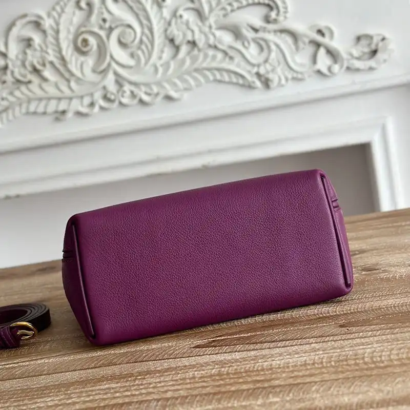 Affordable Hermes Mini 24 24 Bag Evercolor Swift Leather Gold Hardware In Purple