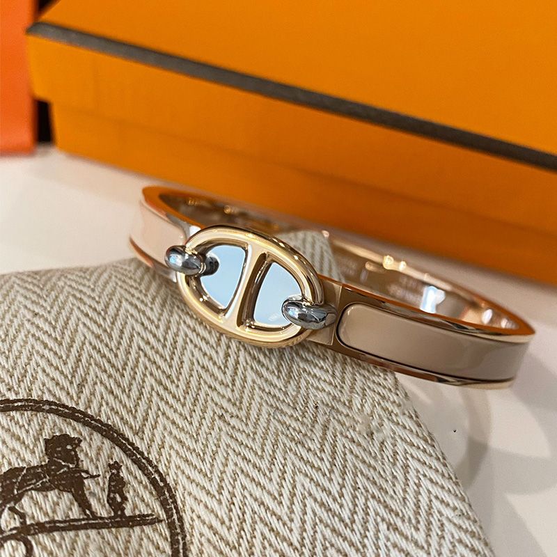 Hermes Mini Clic Chaine D'Ancre Bracelet