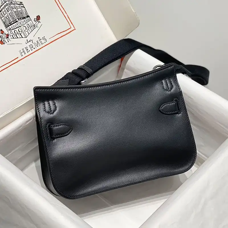 Affordable Hermes Mini Jypsiere Bag Clemence Leather Palladium Hardware In Black