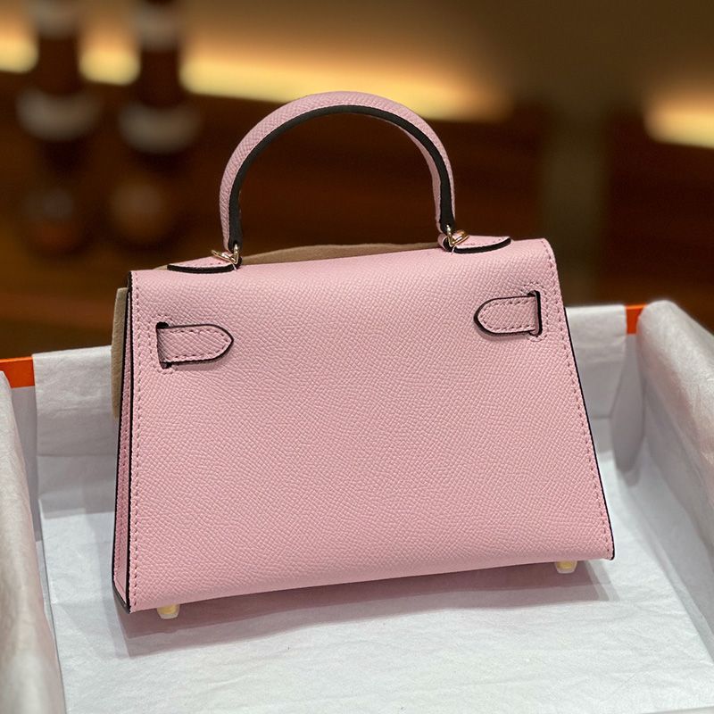 Hermes Mini Kelly II Bag Epsom Leather Gold Hardware In Pink