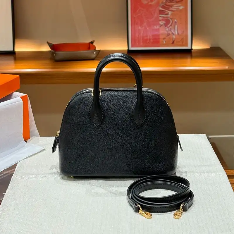 Affordable Hermes Mini Bolide Bag Chevre Leather Gold Hardware In Black