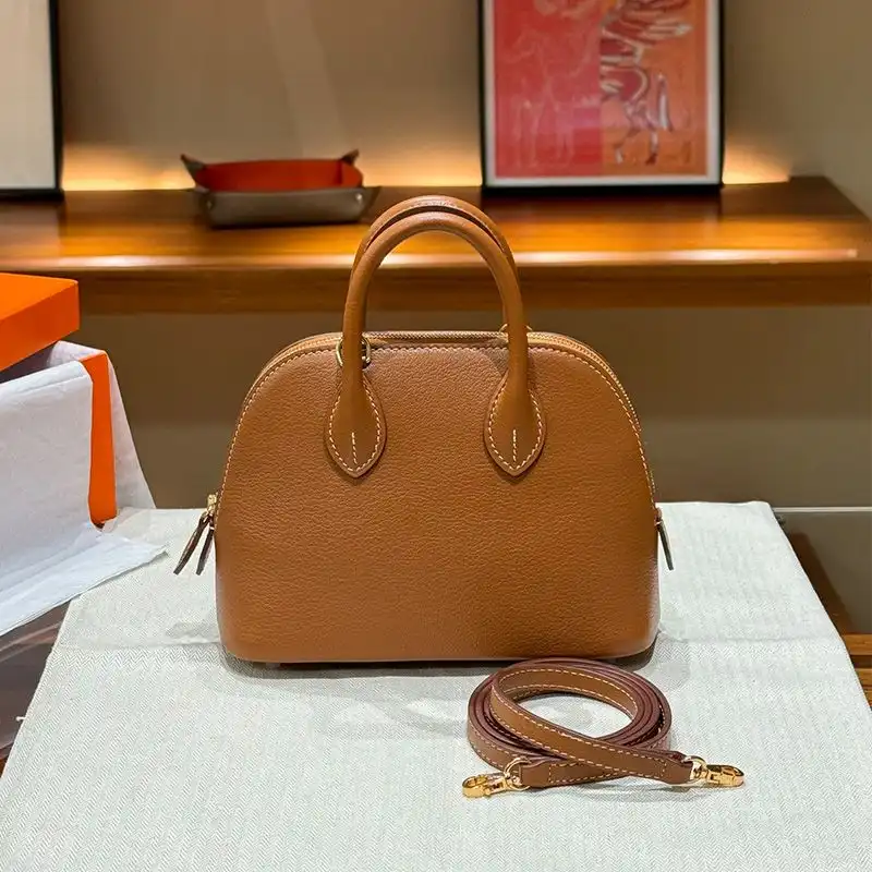 Affordable Hermes Mini Bolide Bag Chevre Leather Gold Hardware In Brown