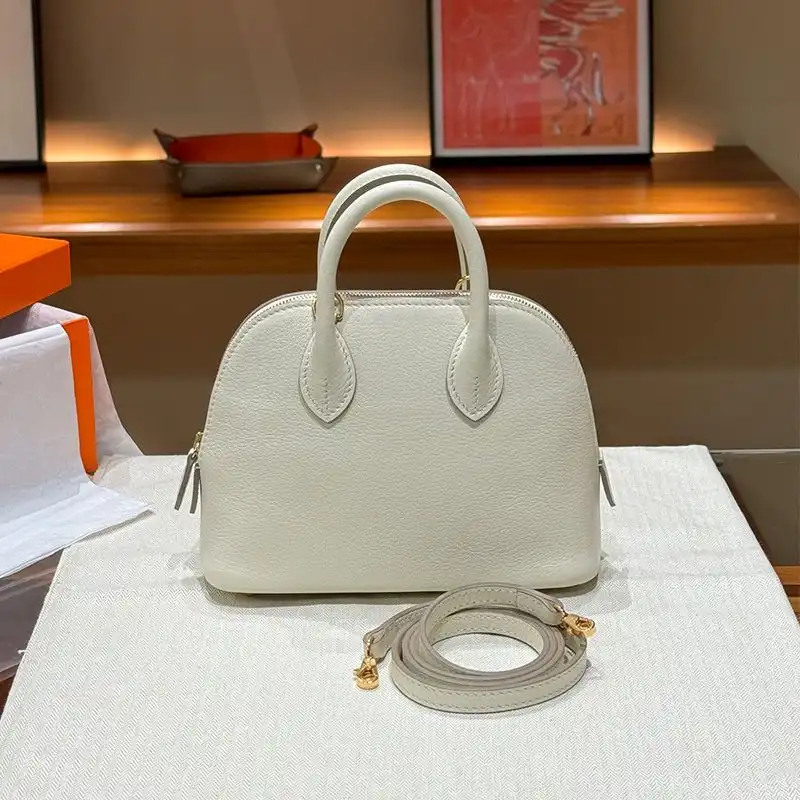 Affordable Hermes Mini Bolide Bag Chevre Leather Gold Hardware In White