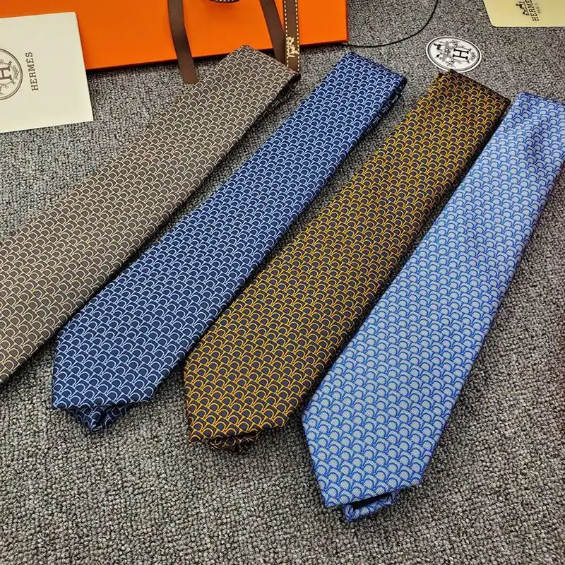 Cheap Hermes Mors Tricolore Tie In Khaki