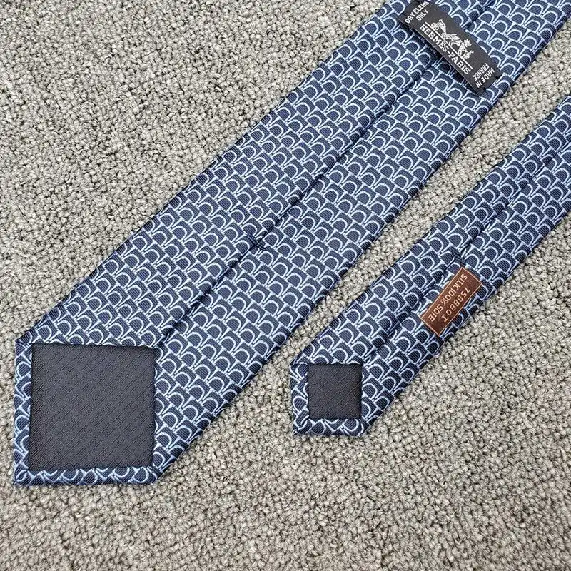 Affordable Hermes Mors Tricolore Tie In Navy Blue