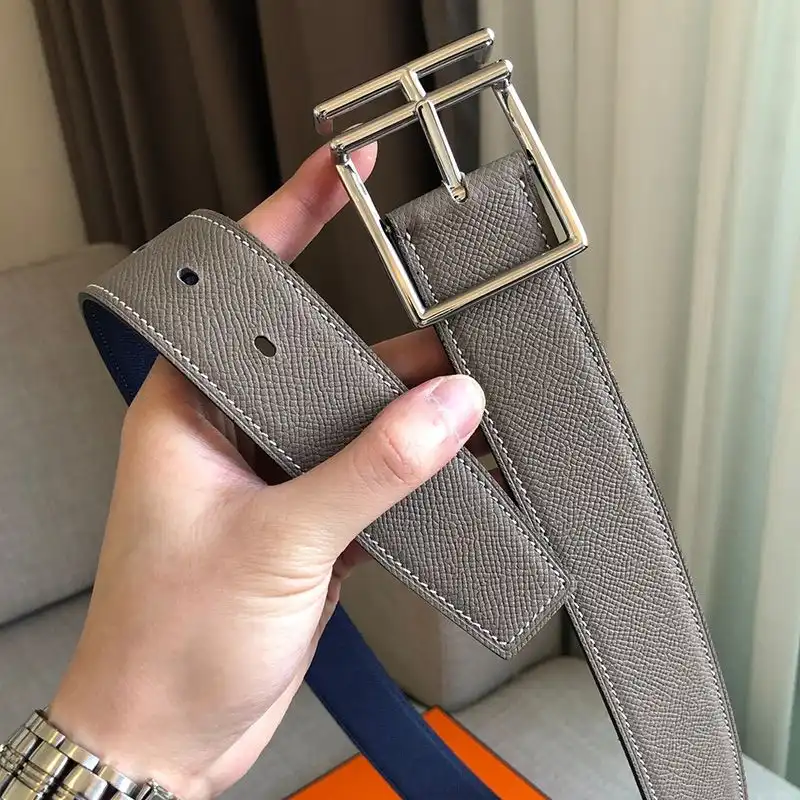 Affordable Hermes Nathan 40 Belt Togo Leather In Navy Blue Grey