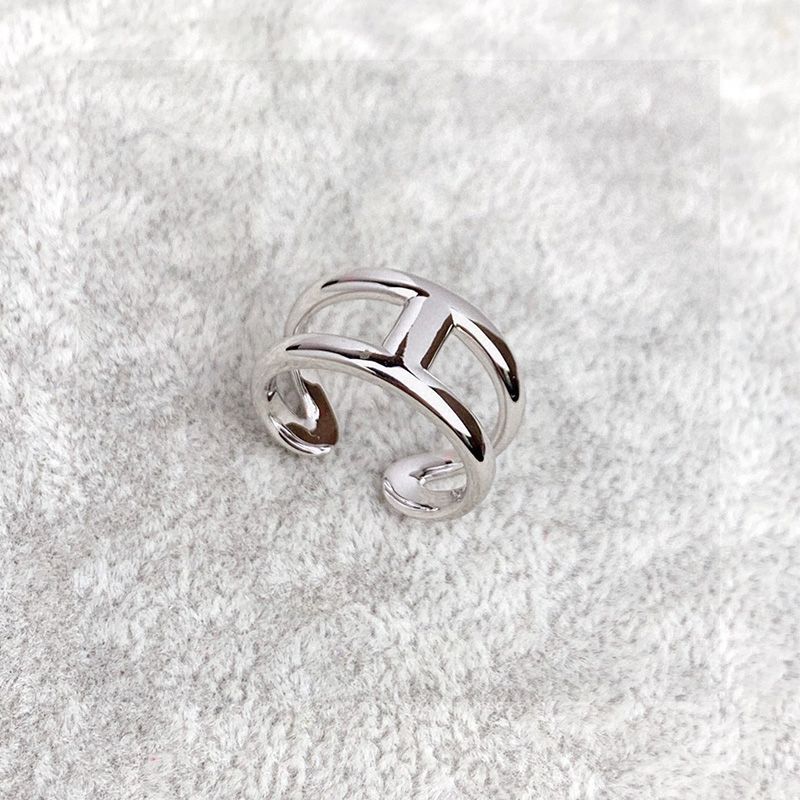 Hermes Osmose Cuff Ring In Silver