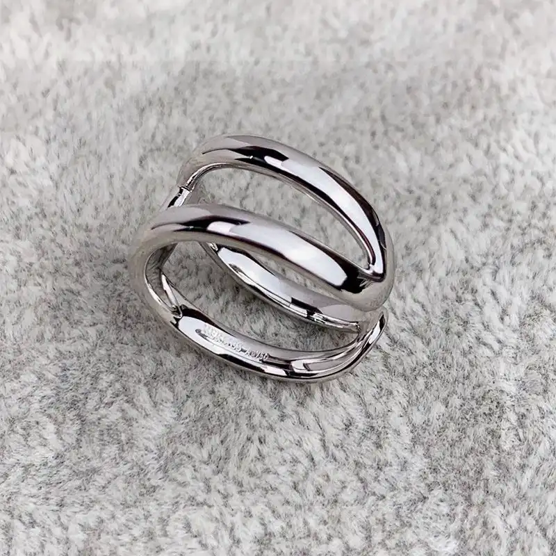 Affordable Hermes Osmose Cuff Ring In Silver