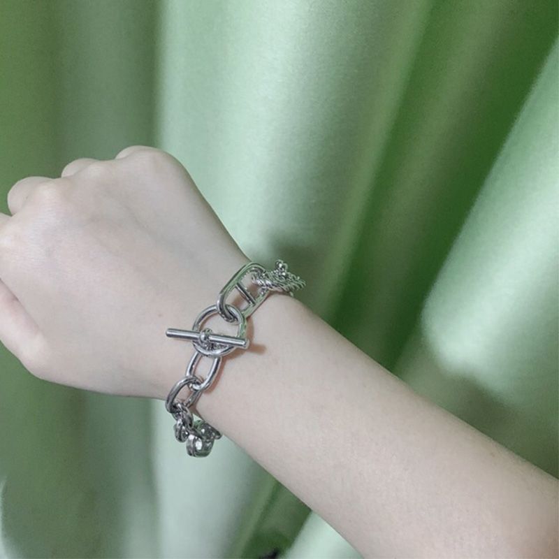 Hermes Parade Chain Bracelets In Silver