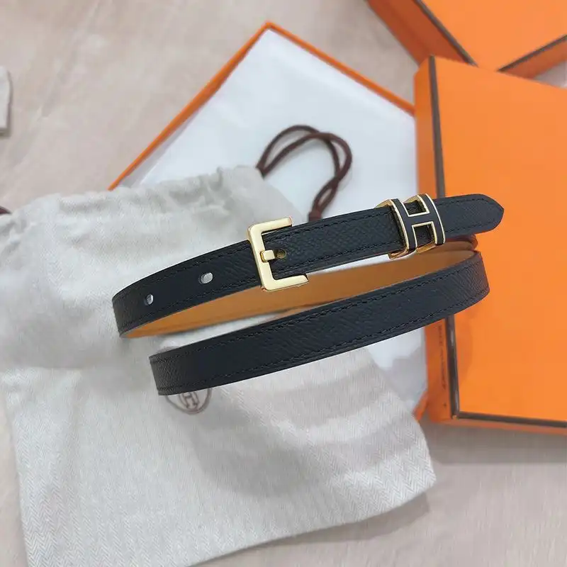 Hermes Pop H 15 Belt Epsom Calfskin In Black Gold