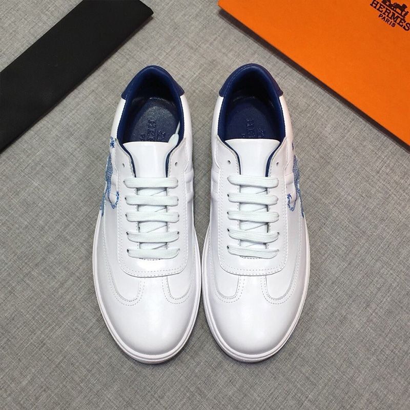 Hermes Quicker Sneakers Men Calfskin In White