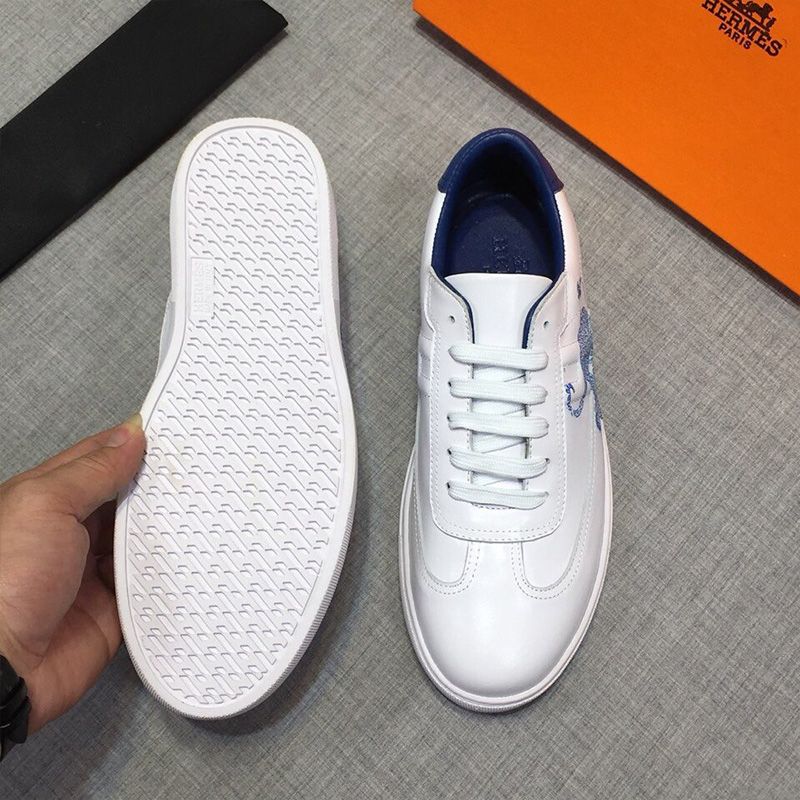 Hermes Quicker Sneakers Men Calfskin In White