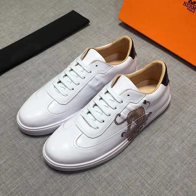 Hermes Quicker Sneakers Men Calfskin In White