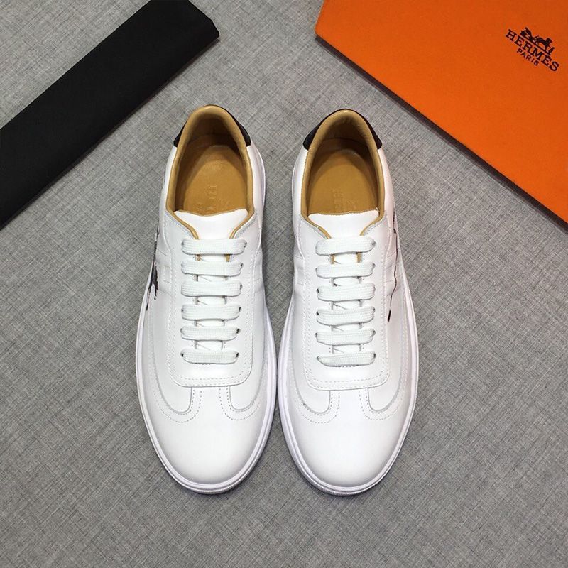 Hermes Quicker Sneakers Men Calfskin In White