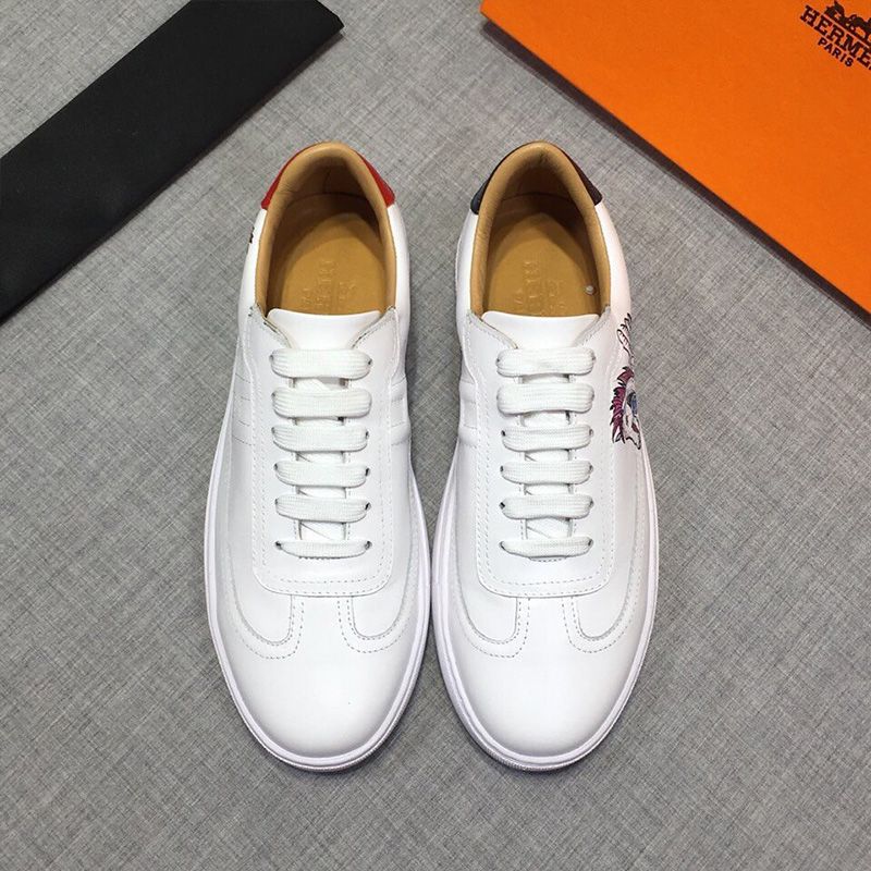 Hermes Quicker Sneakers Men Calfskin In White