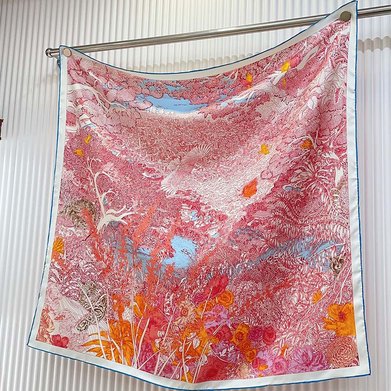 Hermes Retour A La Nature Scarf 90 In Pink