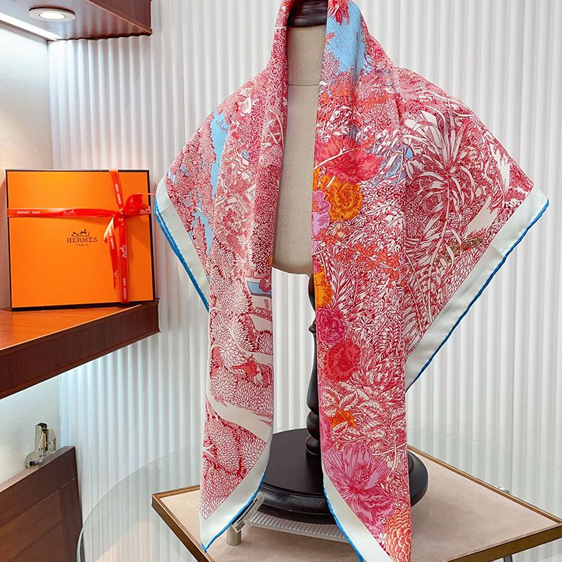 Hermes Retour A La Nature Scarf 90 In Pink