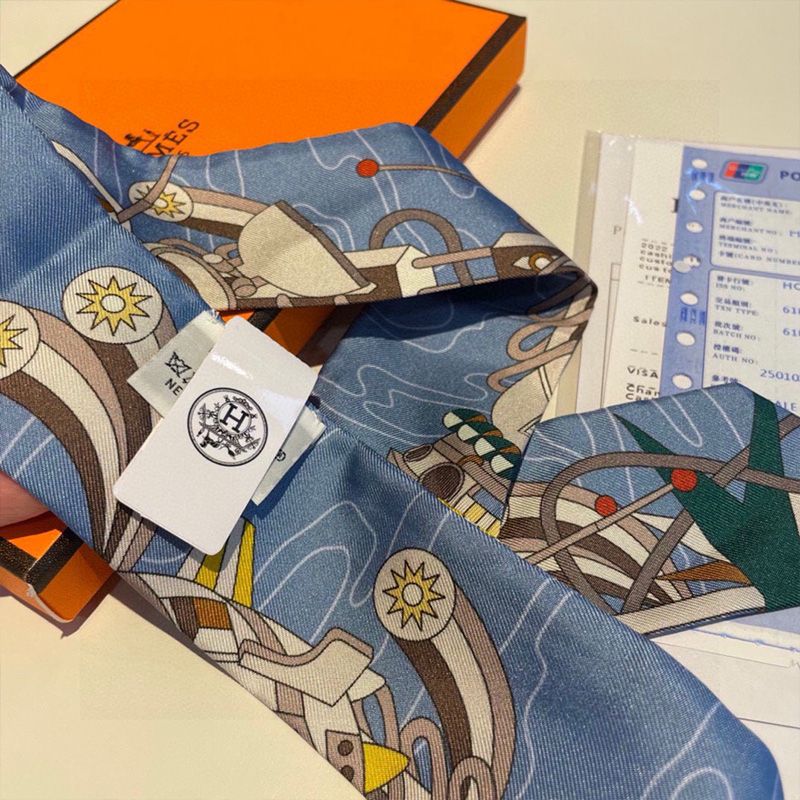 Hermes Scarf Odyssey Twilly In Blue