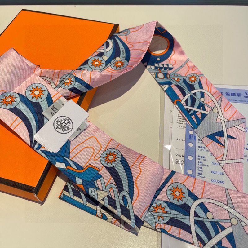 Hermes Scarf Odyssey Twilly In Pink