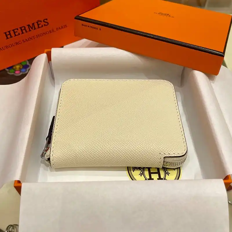 Affordable Hermes Silk'In Compact Wallet Epsom Leather In Beige