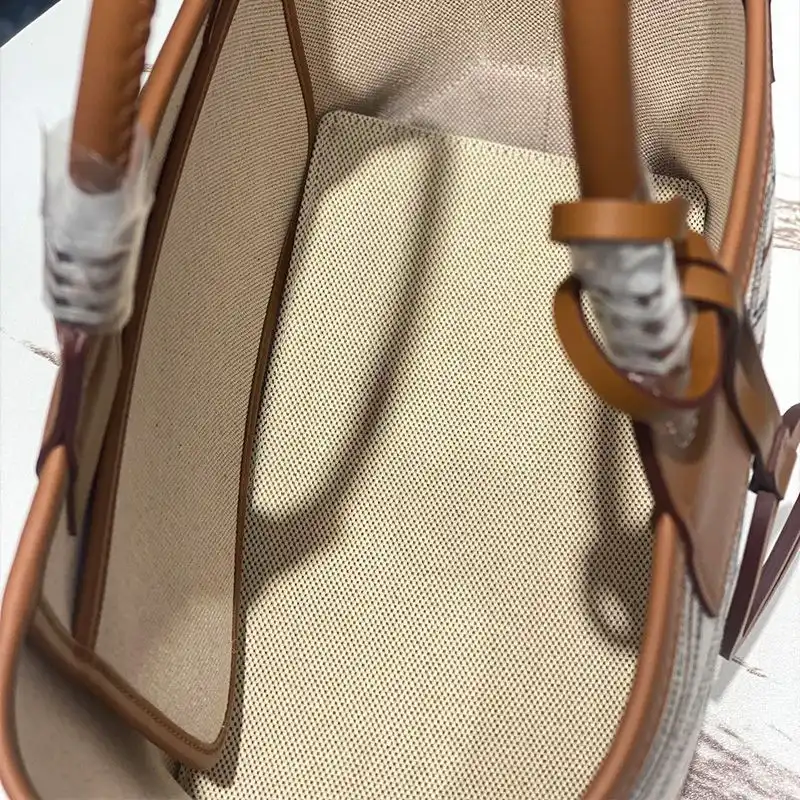 Affordable Hermes Steeple 25 Bag H Plume Canvas with Quadrige au Fil Motif In Beige