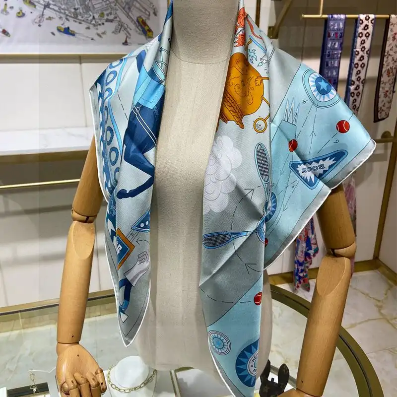 Affordable Hermes Tea For Two Scarf 90 In Grey