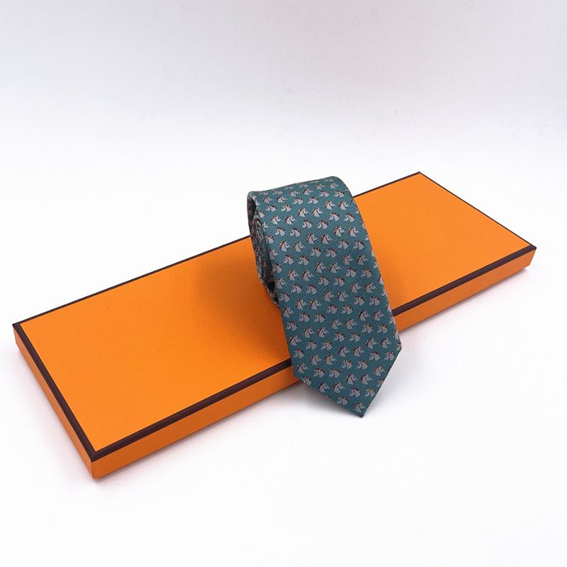 Hermes Tie 7 Cheval Rebelle Tie In Blue