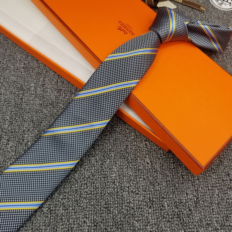 Hermes Tie 7 Club Tie In Black