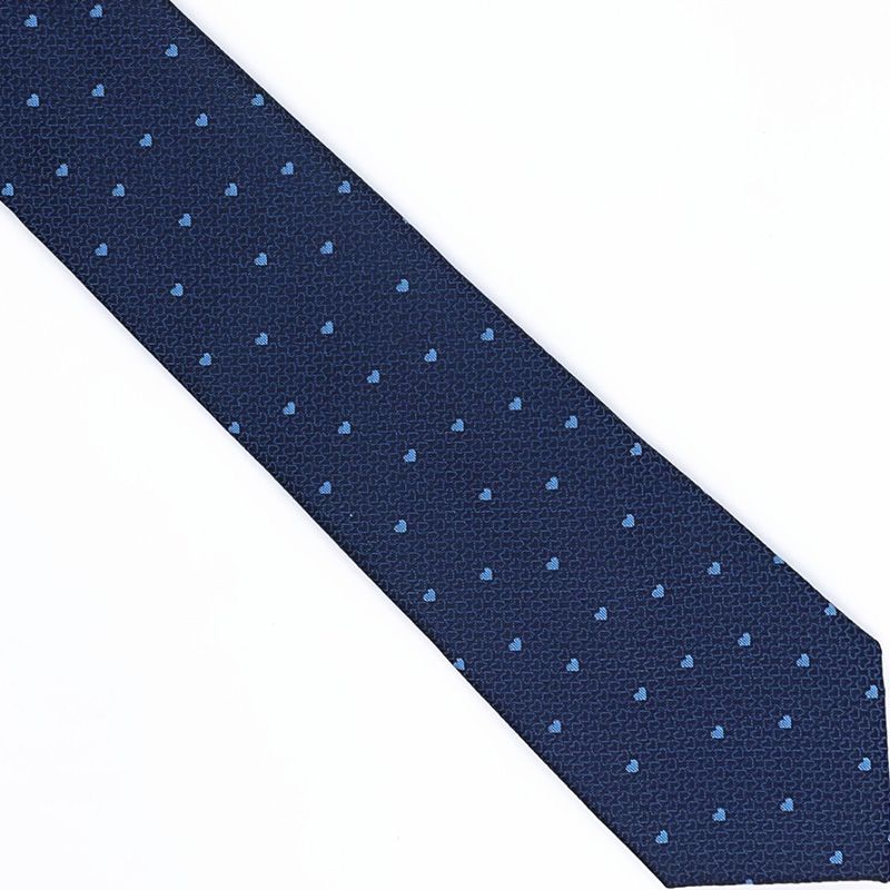 Hermes Tie 7 Love Hearts Tie In Blue