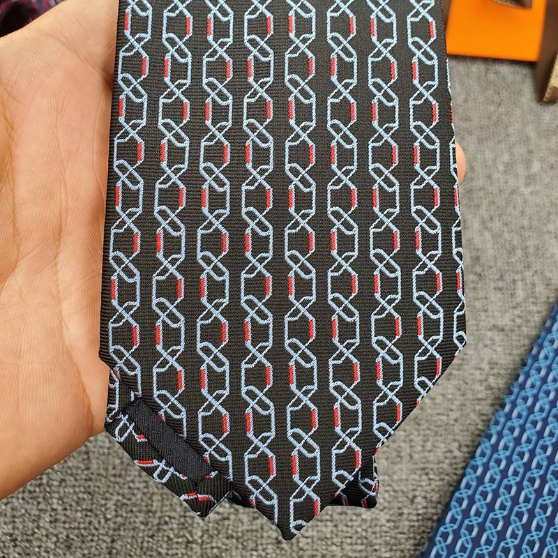 Hermes Tie 7 H Aaaaargh Tie In Black