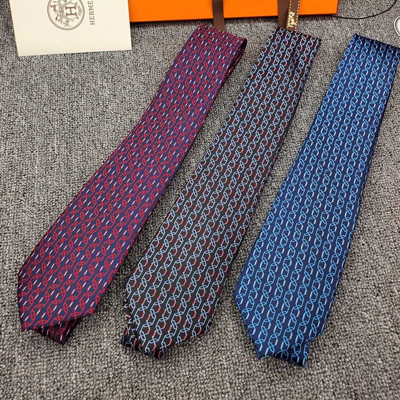 Hermes Tie 7 H Aaaaargh Tie In Black