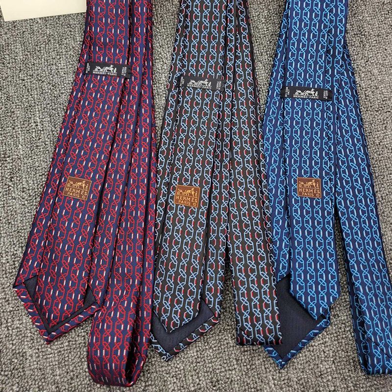 Hermes Tie 7 H Aaaaargh Tie In Black