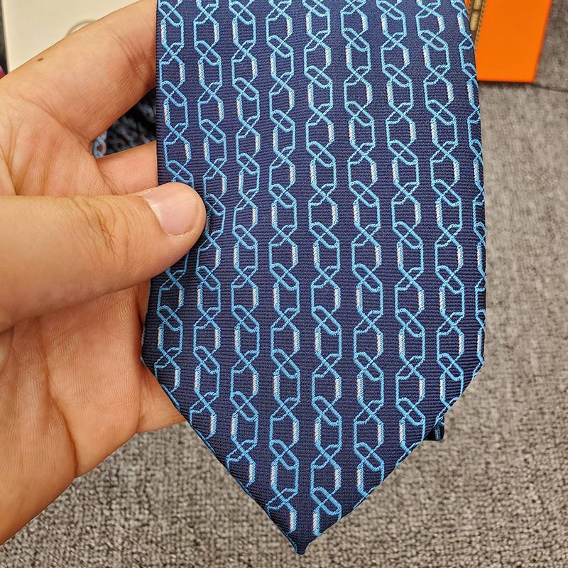 Hermes Tie 7 H Aaaaargh Tie In Blue