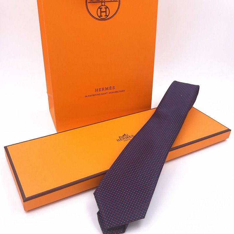 Hermes Tie 7 Mega Chariot Tie In Blue