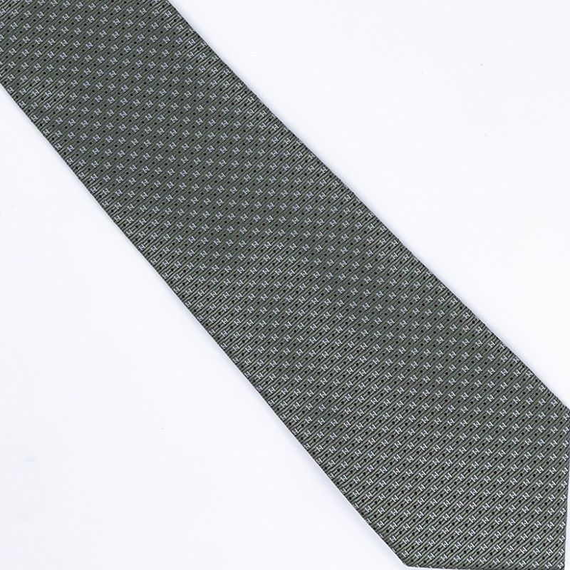 Hermes Tie 7 Mega Chariot Tie In Green