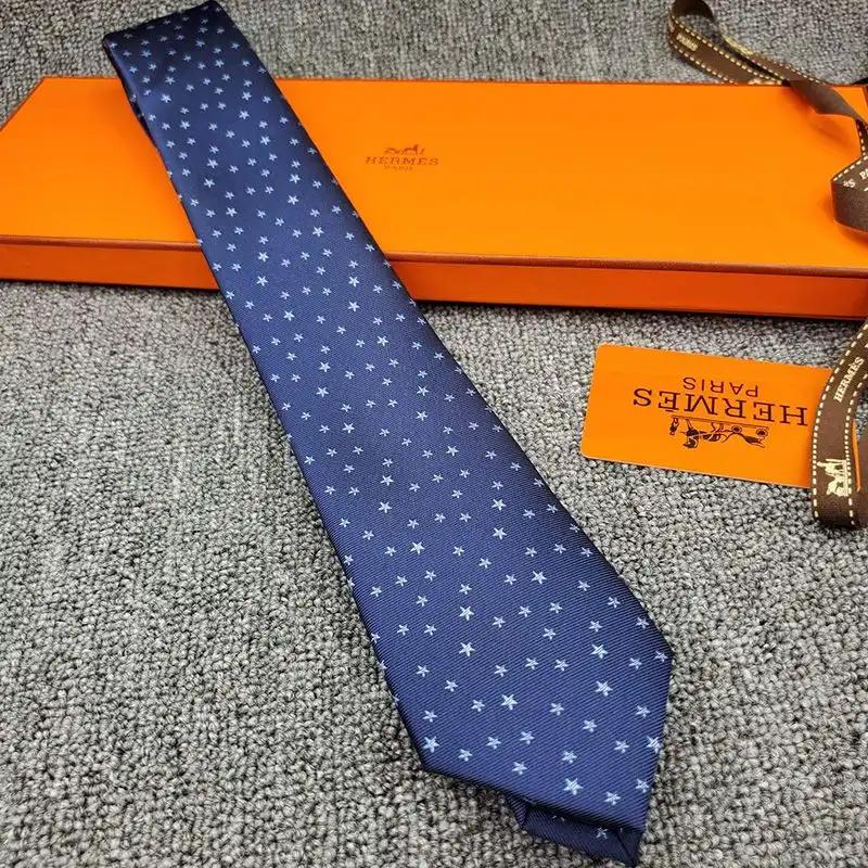 Affordable Hermes Tie 7 Pentagram Tie In Blue