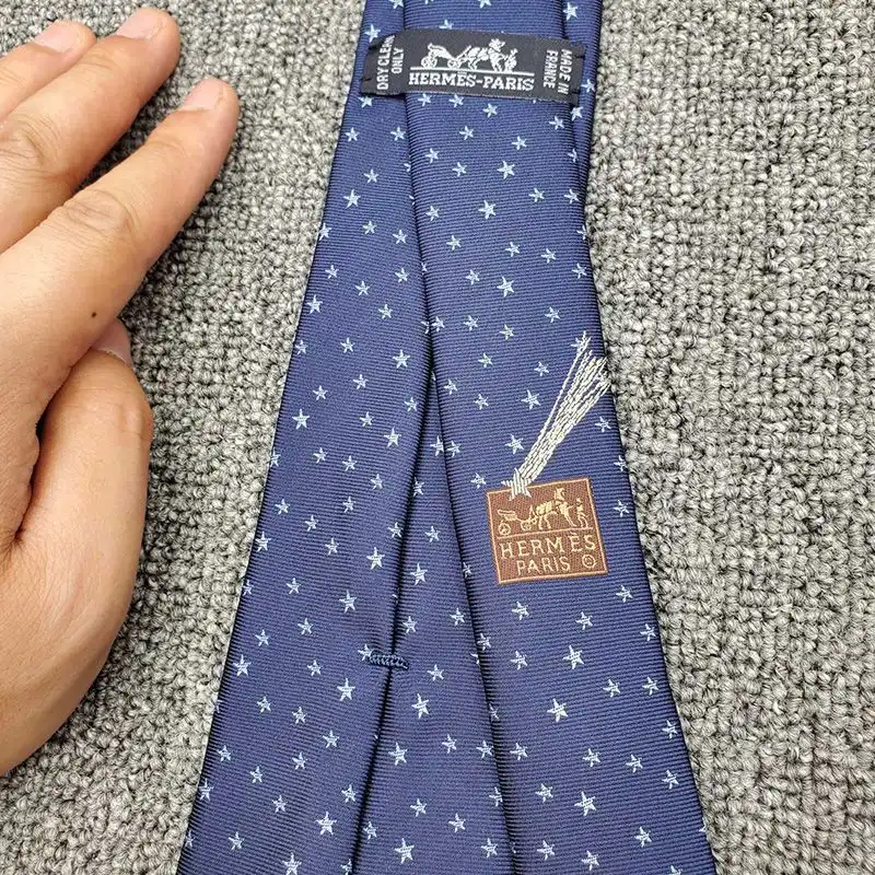 Affordable Hermes Tie 7 Pentagram Tie In Blue