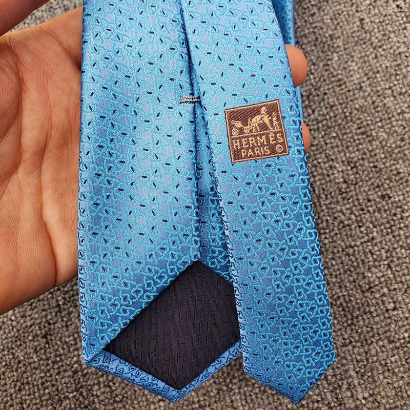 Hermes Tie 7 Sunny H Tie In Blue