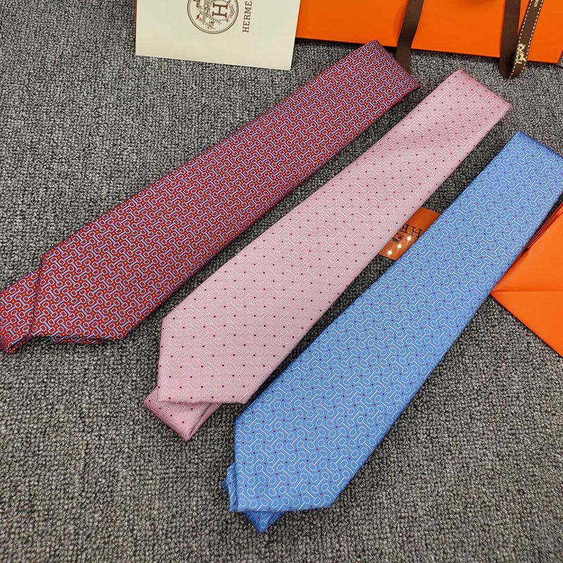 Hermes Time Keeper Tie In Blue