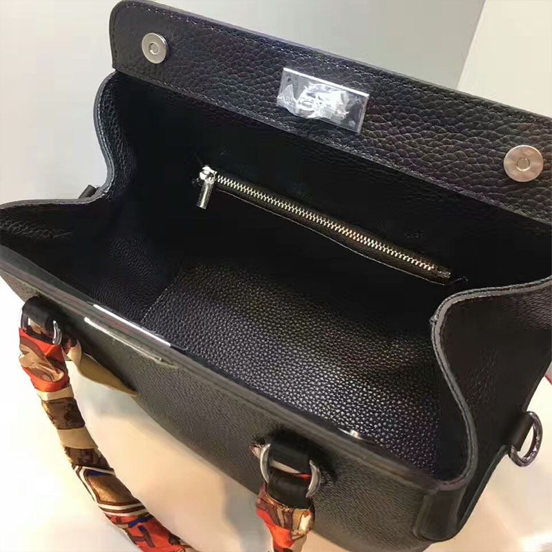 Hermes Toolbox Bag Swift Leather Palladium Hardware In Black