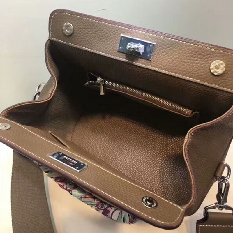 Hermes Toolbox Bag Swift Leather Palladium Hardware In Coffee