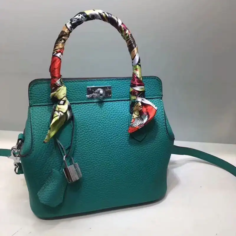 Cheap Hermes Toolbox Bag Swift Leather Palladium Hardware In Green