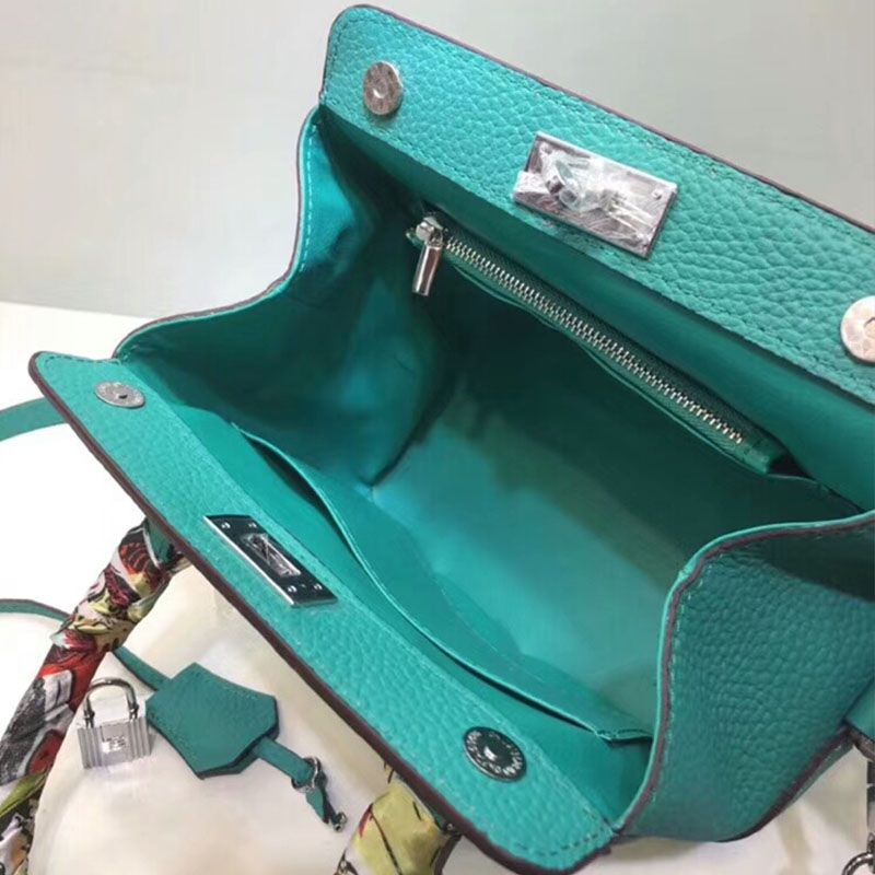 Hermes Toolbox Bag Swift Leather Palladium Hardware In Green