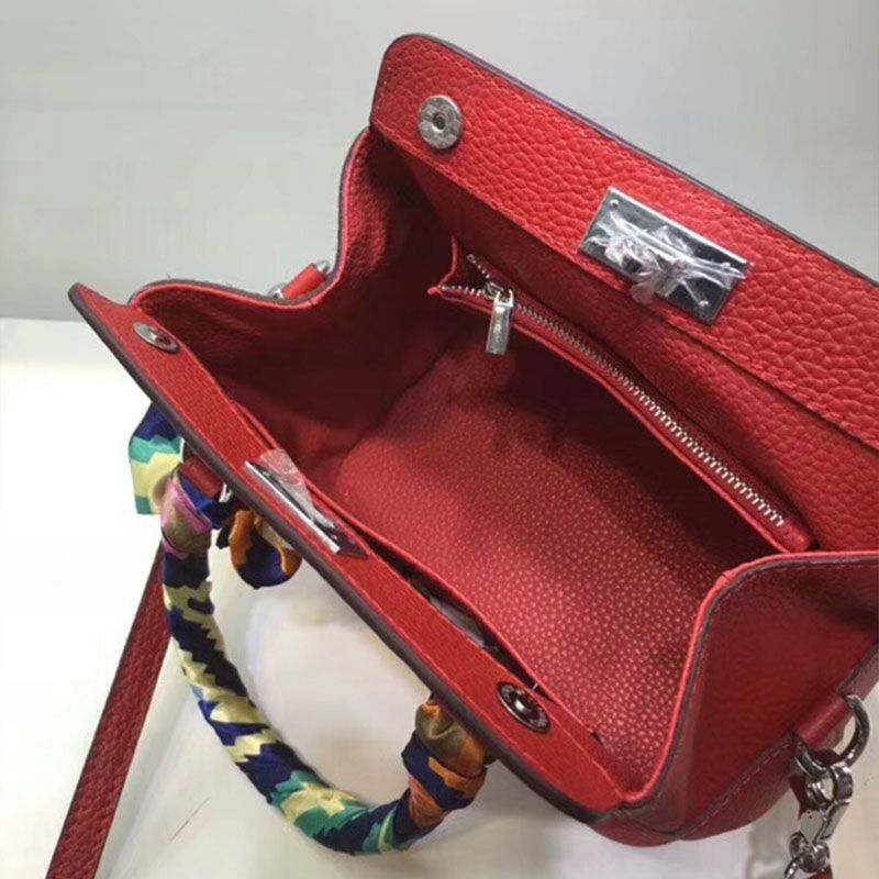 Hermes Toolbox Bag Swift Leather Palladium Hardware In Red